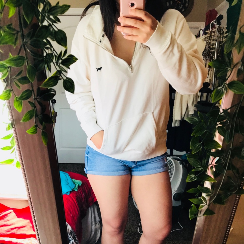 PINK pullover front zipper